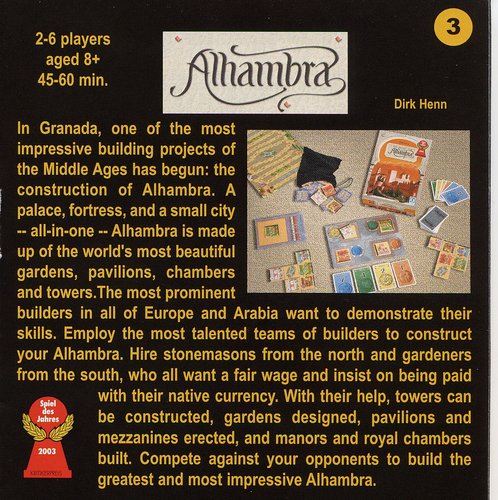 Monopolis Alhambra Base Tabletop, Board and Card Game