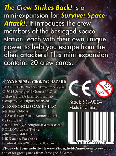 Monopolis Survive Space Attack The Crew Strikes Back Expansion Tabletop, Board and Card Game