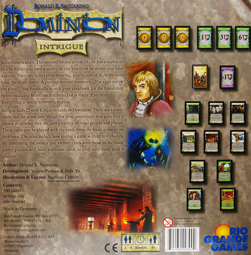 Monopolis Dominion Intrigue Expansion Tabletop, Board and Card Game