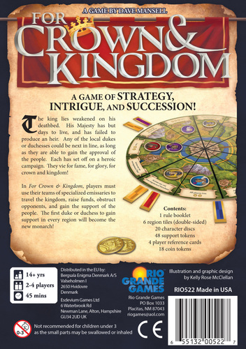 Monopolis For Crown and Kingdom Base Tabletop, Board and Card Game