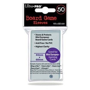 Monopolis Ultra Pro Mini Euro 44x68 Card Sleeve Board Game Accessories