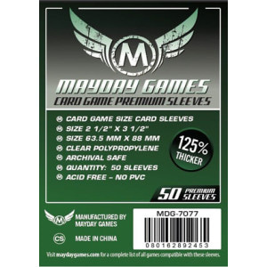 Monopolis Mayday Premium 63.5x88 Card Sleeve Board Game Accessories