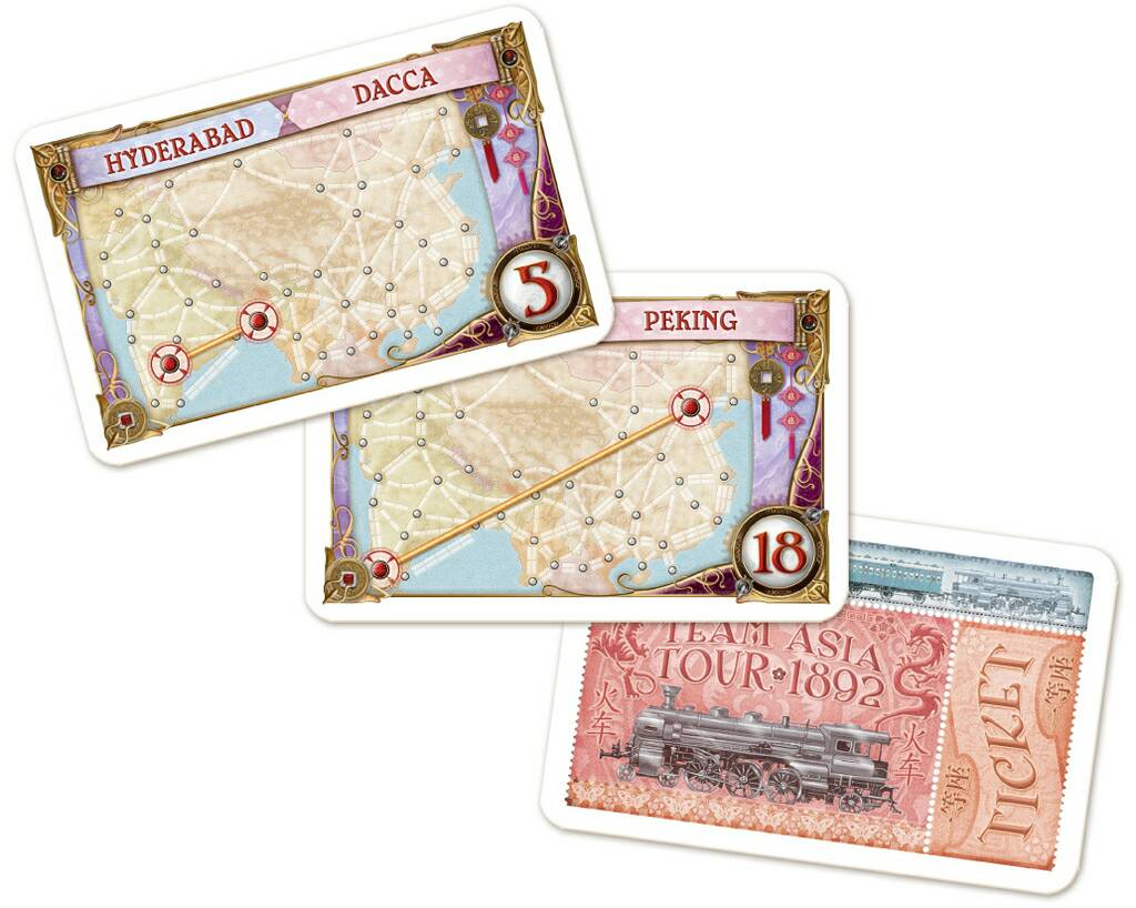 Monopolis Ticket to Ride Team Asia and Legendary Asia Expansion Tabletop, Board and Card Game