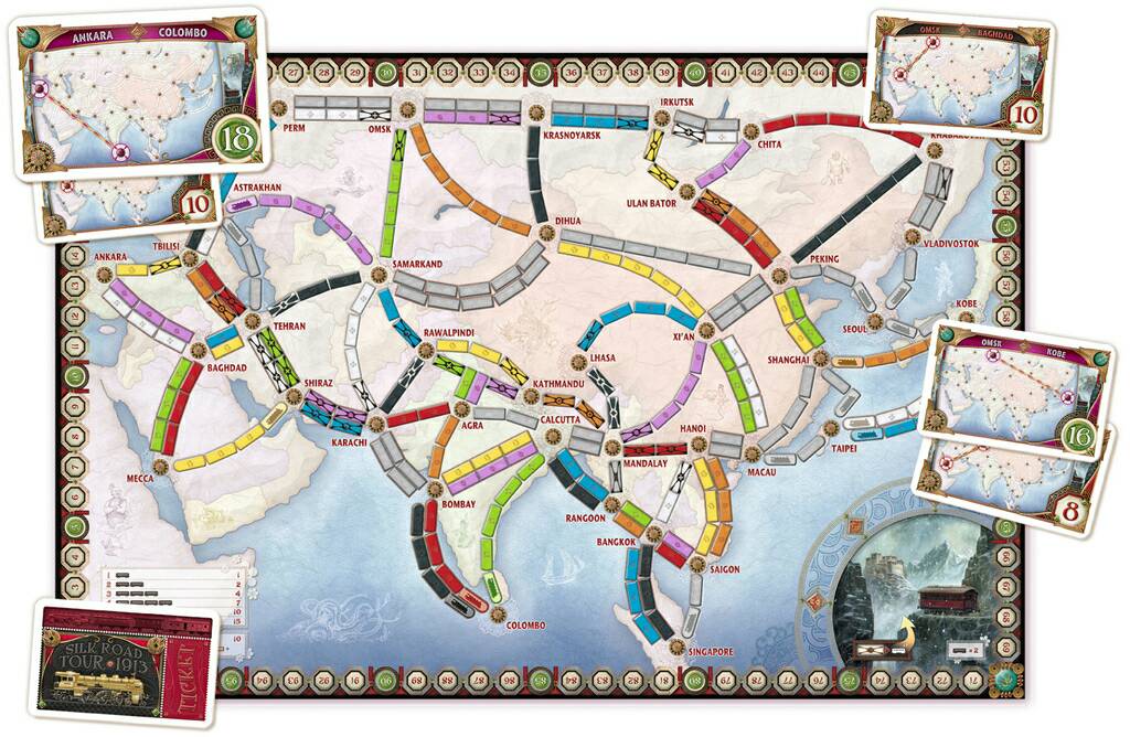 Monopolis Ticket to Ride Team Asia and Legendary Asia Expansion Tabletop, Board and Card Game