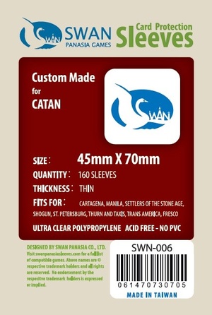 Monopolis Swan Panasia CATAN Mini Euro Thin 45x70 Card Sleeve Board Game Accessories