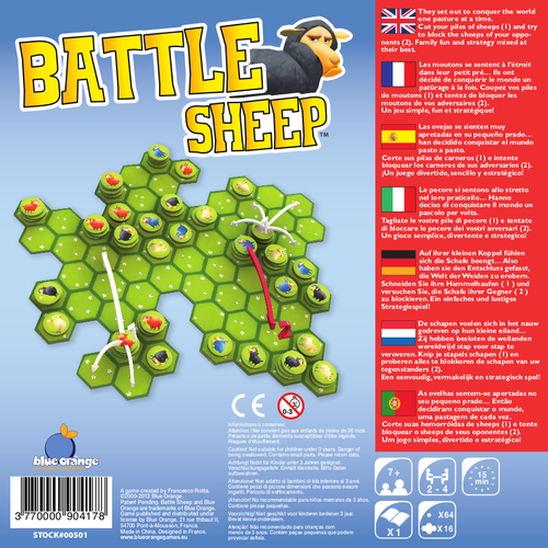 Monopolis Battle Sheep Board Game Base Tabletop, Board and Card Game