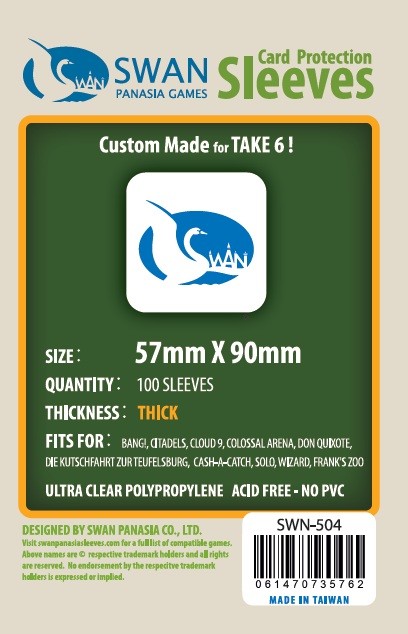 Monopolis Swan Panasia Thick 57x90 Card Sleeve Board Game Accessories
