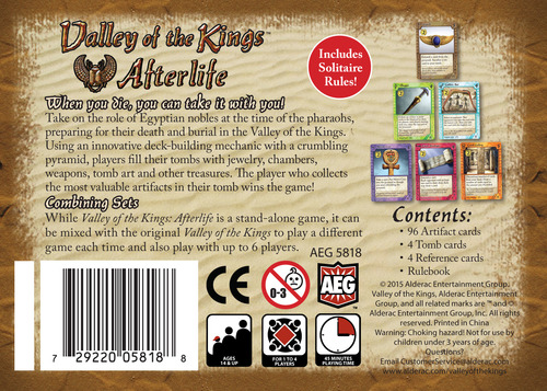 Monopolis Valley of the Kings: Afterlife Card Game Base Tabletop, Board and Card Game